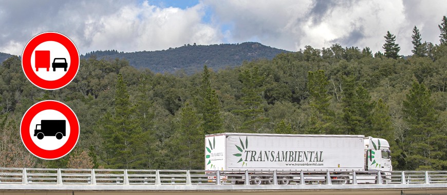 Restricciones a la circulación de camiones en 2023